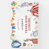 Three Ring Circus Carnival Birthday Welcome 横断幕 (縦)