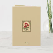 Three Romantic Red Roses Art Nouveau Style カード (裏面)