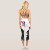 Three Samurai Silhouettes Battle Art カプリレギンス (裏面)