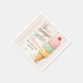 Three Scoops Of Fun 3歳の誕生日パーティー スタンダードカクテルナプキン (角)
