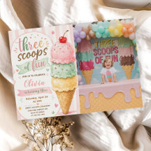 Three Scoops Of Fun 3歳の誕生日パーティー