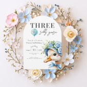 Three Silly Goose Boy 3rd Birthday Invitation 招待状