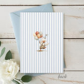 THREE Silly Goose Cute Pinstripe Boy 3rd Birthday 招待状