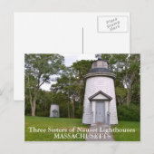 Three Sisters of Nauset Light Housesはがき ポストカード (正面/裏面)