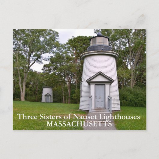 Three Sisters of Nauset Light Housesはがき ポストカード (正面)