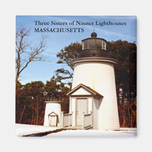 Three Sisters of Nauset Light houses Magnet マグネット (正面)