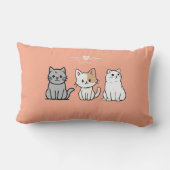 Three Sitting Cats Illustrations ランバークッション (裏面)