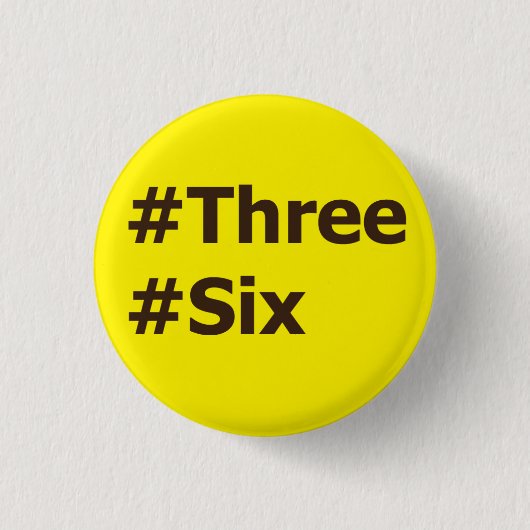 #Three、#Six 缶バッジ (正面)