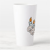 Three Skulls with Burning Candles カフェラテマグ (正面)