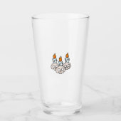 Three Skulls with Burning Candles タンブラーグラス (正面)