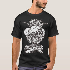 Three Skulls with Crown Tシャツ