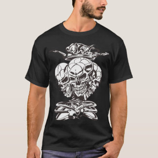 Three Skulls with Crown Tシャツ