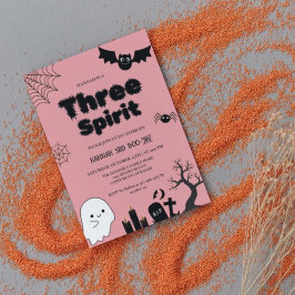 Three Spirit ハロウィン3歳の誕生日パーティー 招待状
