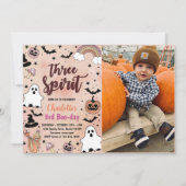 Three Spirit Halloween 3rd Birthdayパーティー写真 招待状 (正面)