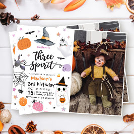 Three Spirit Halloween 3rd Birthday写真 招待状