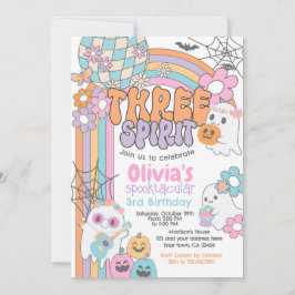 Three Spirit Hippie Halloween 3rd Birthday 招待状