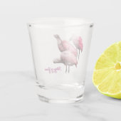 "Three Spoonbills" ショットグラス (裏面)
