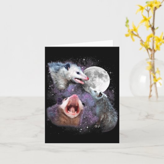 Three Ssums Moon 3 Osums Dead Moon Weird Cursed Me カード (黄色い花)