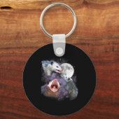 Three Ssums Moon 3 Osums Dead Moon Weird Cursed Me キーホルダー (正面)