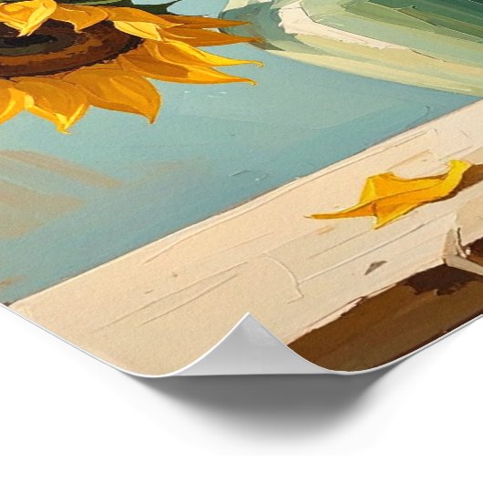 Three Sunflowers After Van Gogh ポスター (角)