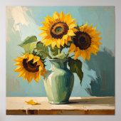 Three Sunflowers After Van Gogh ポスター (正面)