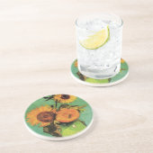 Three Sunflowers in a Vase by Vincent van Gogh コースター (側面)