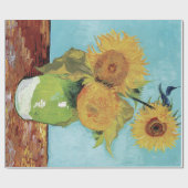 Three Sunflowers in a Vase by Vincent van Gogh ラッピングペーパー (フラット)