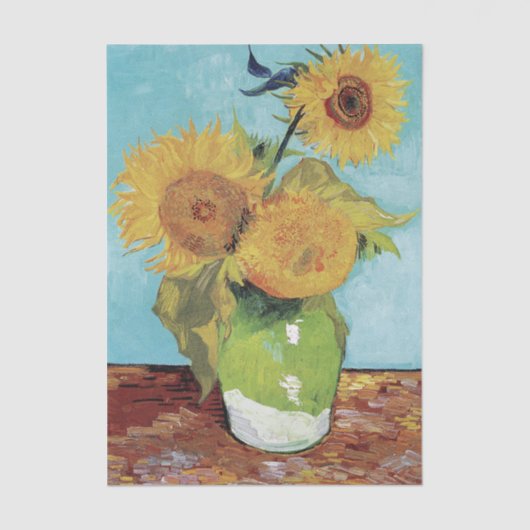 Three Sunflowers in a Vase by Vincent van Gogh 薄葉紙 (正面)