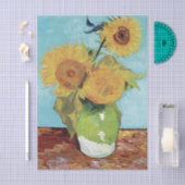 Three Sunflowers in a Vase by Vincent van Gogh 薄葉紙 (クラフト)