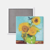 Three Sunflowers, Van Gogh マグネット (正面/裏面)