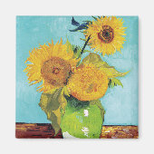 Three Sunflowers, Van Gogh マグネット (正面)