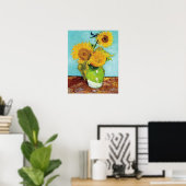 Three Sunflowers | Vincent Van Gogh ポスター (ホームオフィス)