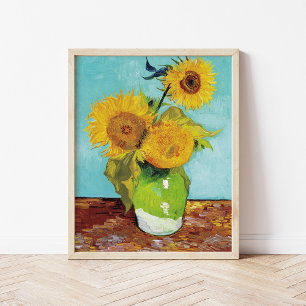 Three Sunflowers Vincent Van Gogh ポスター