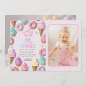 THREE Sweet As Be Girl 3rd Birthday 招待状 (正面/裏面)