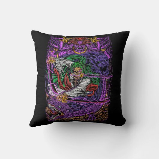 Three Swords Man Zoro One Piece クッション (裏面)