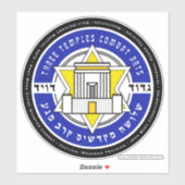 Three Temple Combat Arts カスタム-Cut Vinylシール シール (シート)