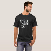 THREE THREE SIX Area Code 336 Greensboro NC North  Tシャツ (正面フル)