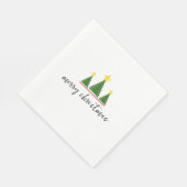 Three Trees, Merry Christmas Paper Napkin スタンダードランチョンナプキン (角)