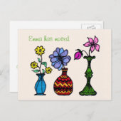 Three Vases Art Moving Woman Address発表 案内ポストカード (正面/裏面)