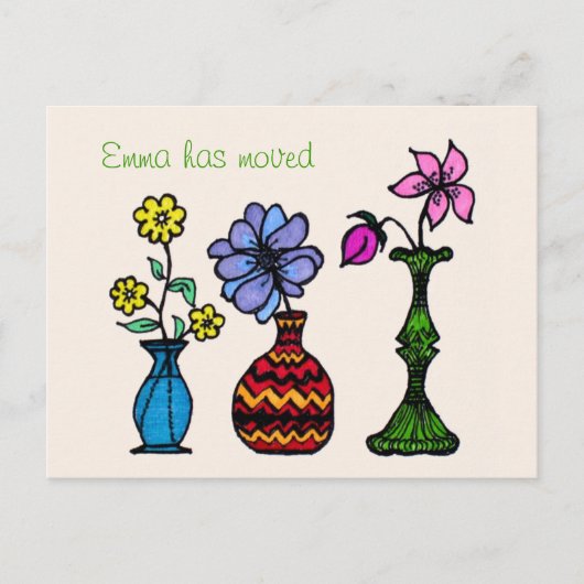 Three Vases Art Moving Woman Address発表 案内ポストカード (正面)