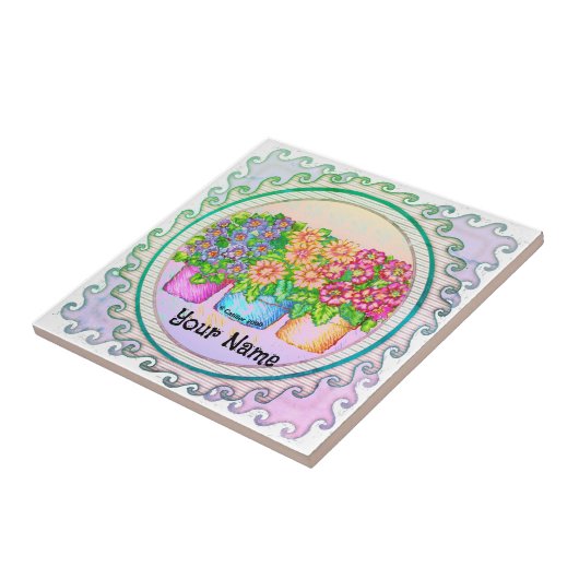 Three Vases Flowers タイル (側面)