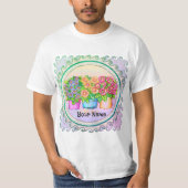 Three Vases Flowers Tシャツ (正面)