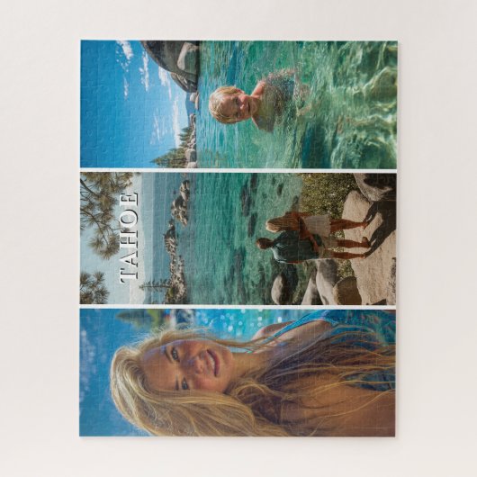 Three Vertical Strip Boho Photo 16x20 ジグソーパズル (縦)