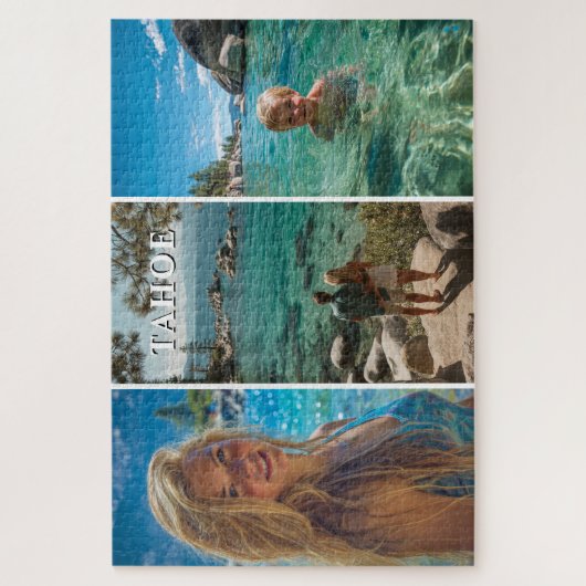 Three Vertical Strip Boho Photo 20x30 ジグソーパズル (縦)