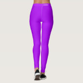 Three White Side Stripes Purple Leggings レギンス (裏面)