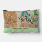 Three White-tailed Deer  アクセサリーポーチ (裏面)