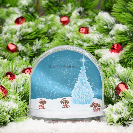 Three Wise Dachshunds Snow Globe (クリスマス)