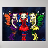 Three Wise Faeries gothic fairy Art Print ポスター (正面)