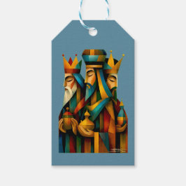 Three Wise Men Abstract Nativity Art ギフトタグ