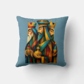 Three Wise Men Abstract Nativity Art クッション (裏面)
